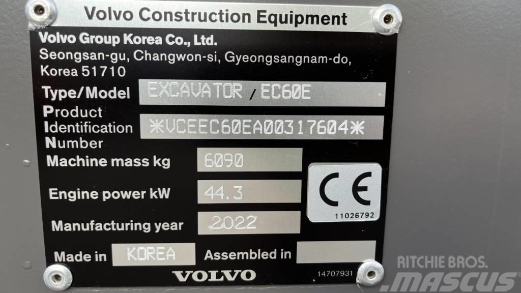 Volvo EC60E Міні-екскаватори < 7т