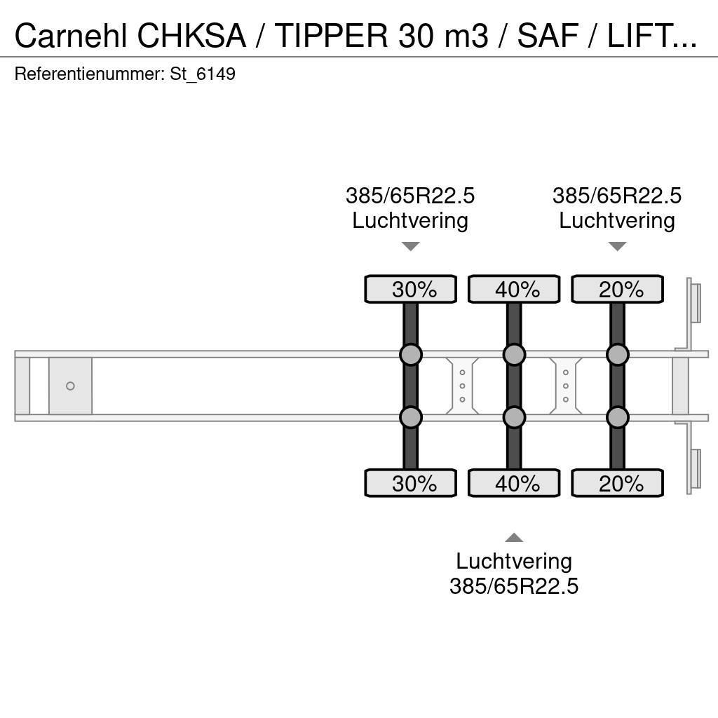 Carnehl CHKSA / TIPPER 30 m3 / SAF / LIFT AXLE / ALUMINIUM Напівпричепи-самоскиди