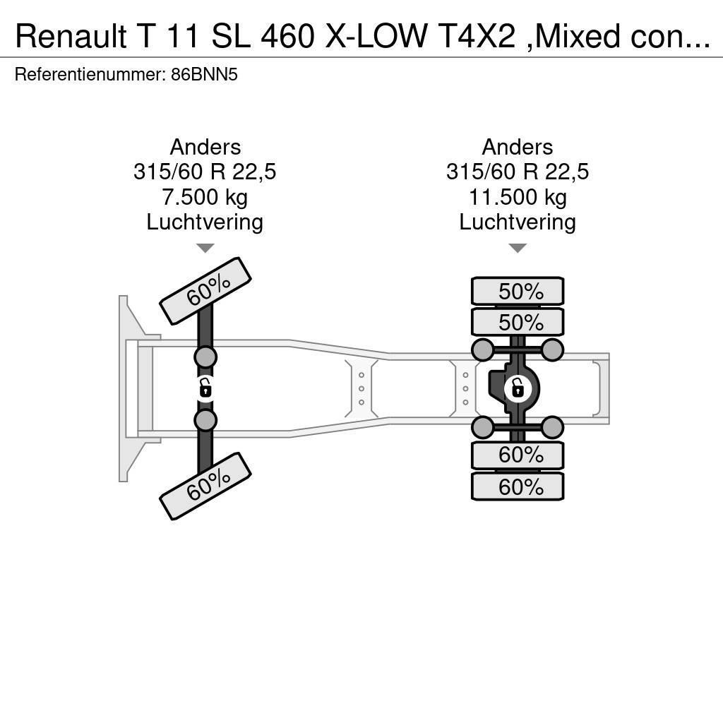 Renault T 11 SL 460 X-LOW T4X2 ,Mixed contrsct 24 mnd onde Тягачі