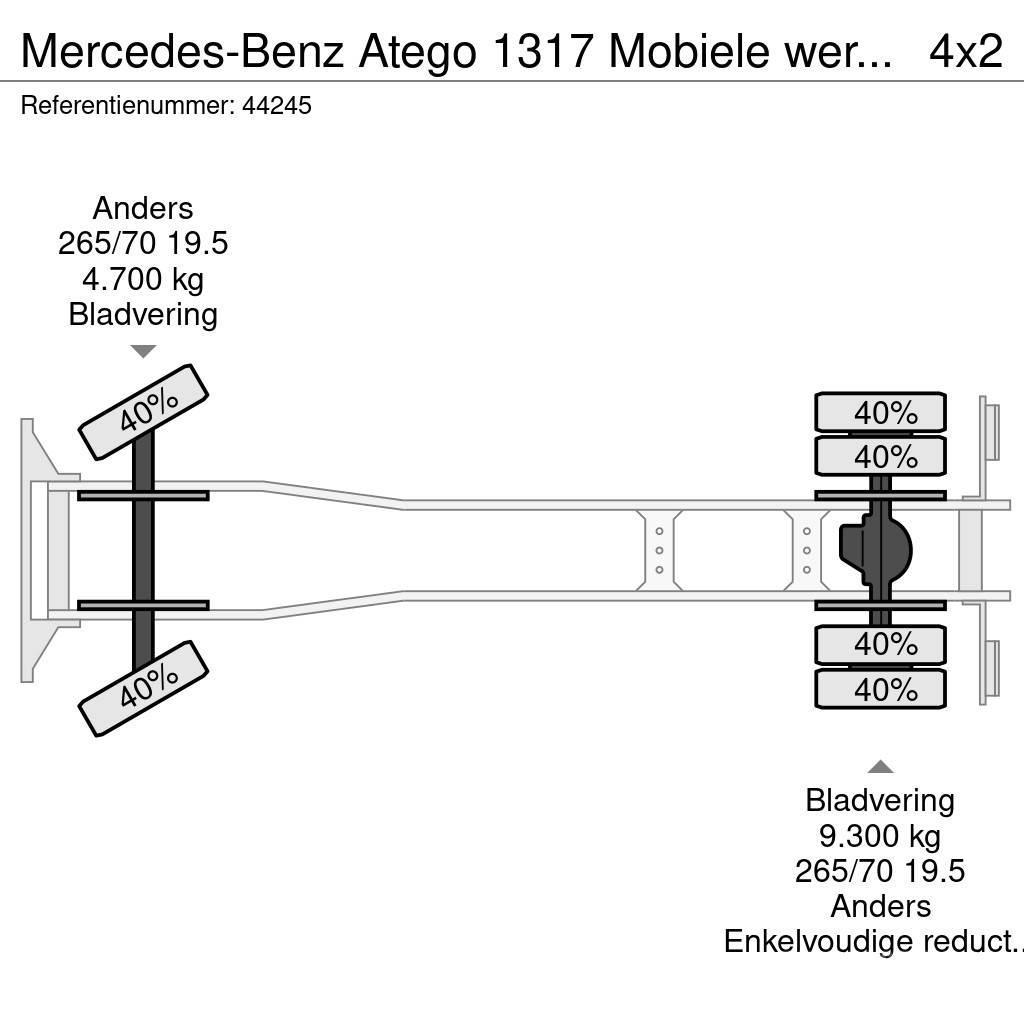 Mercedes-Benz Atego 1317 Mobiele werkplaats + ROM zuigtank Фургони