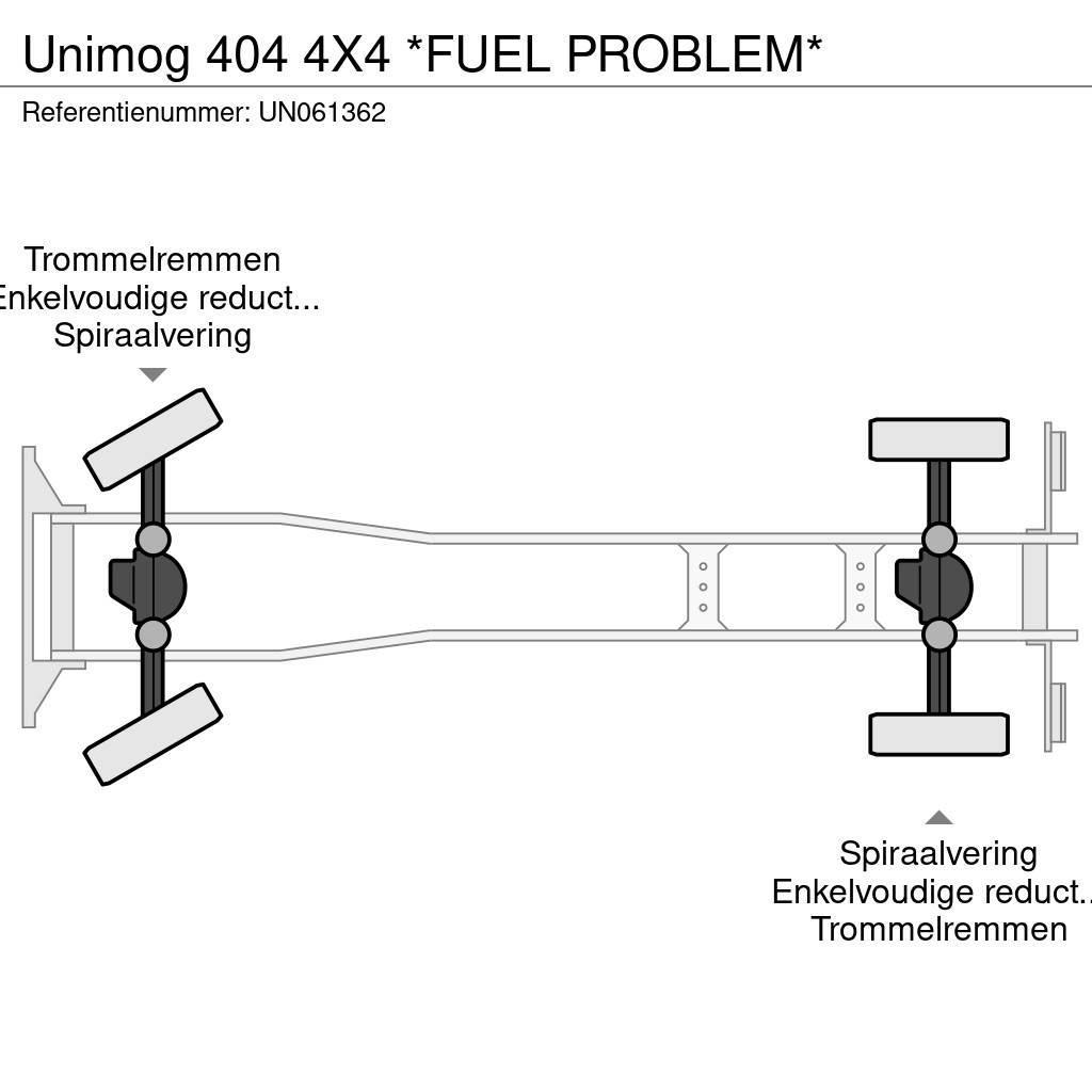 Unimog 404 4X4 *FUEL PROBLEM* Вантажівки-платформи/бокове розвантаження