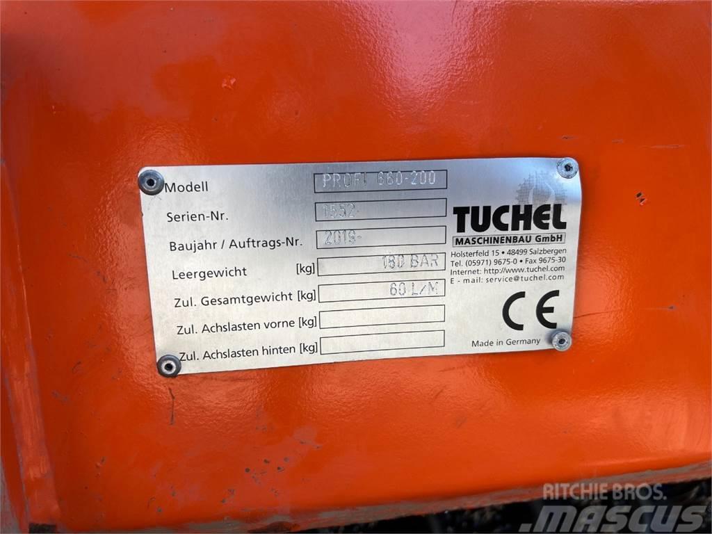 Tuchel Profi 660 kost - 200 cm. bred / Opsamler - kasse - Фронтальні навантажувачі