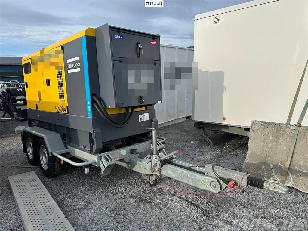 Atlas Copco QAS80 diesel generator/aggegate on trailer Інше обладнання