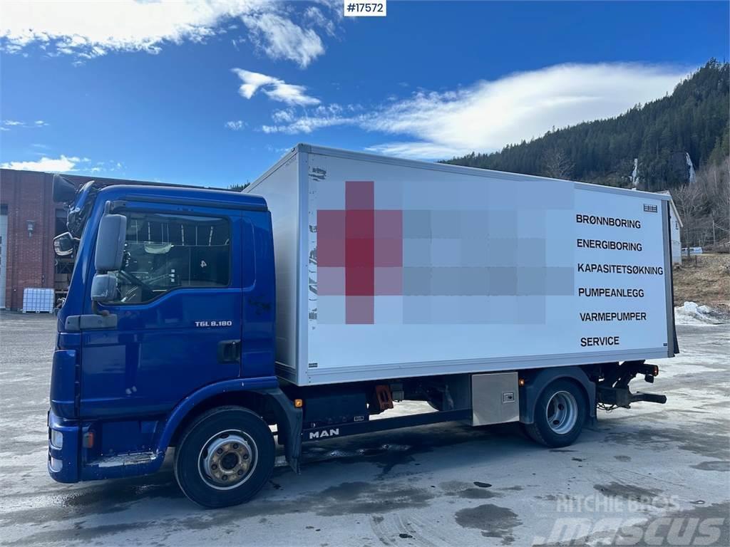 MAN TGL 8.180 box truck w/ Lift and 2 sets of tires. Фургони