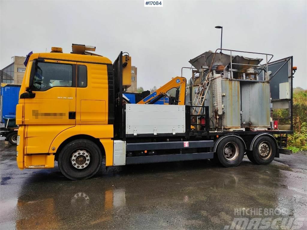 MAN TGX 26.480 Boiler truck with crane. Rep object Комунальні автомобілі / автомобілі загального призначення