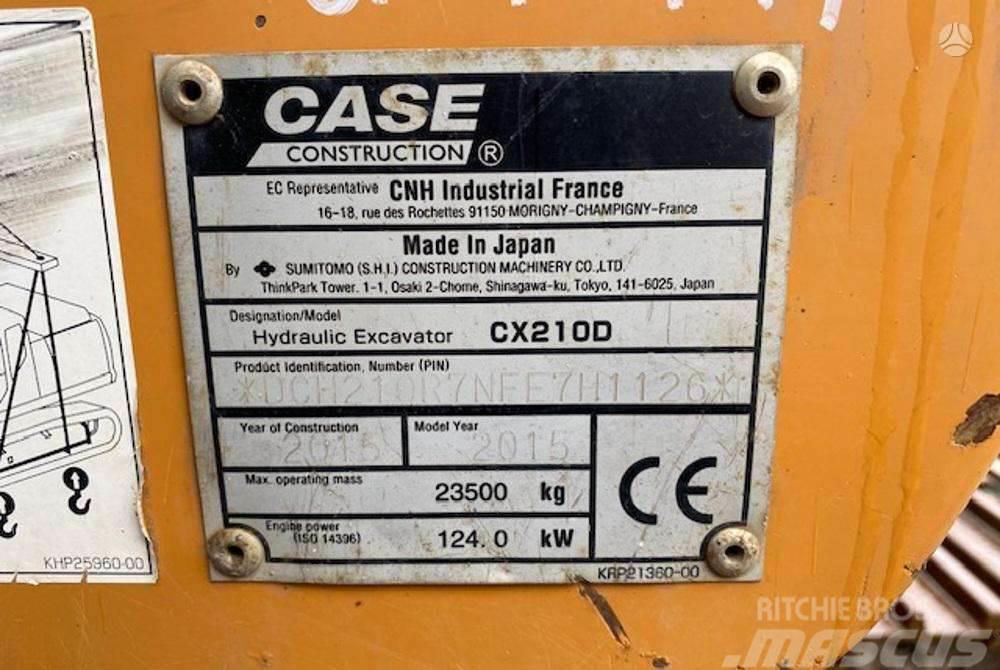 CASE CX210 D garantija 300val Гусеничні екскаватори