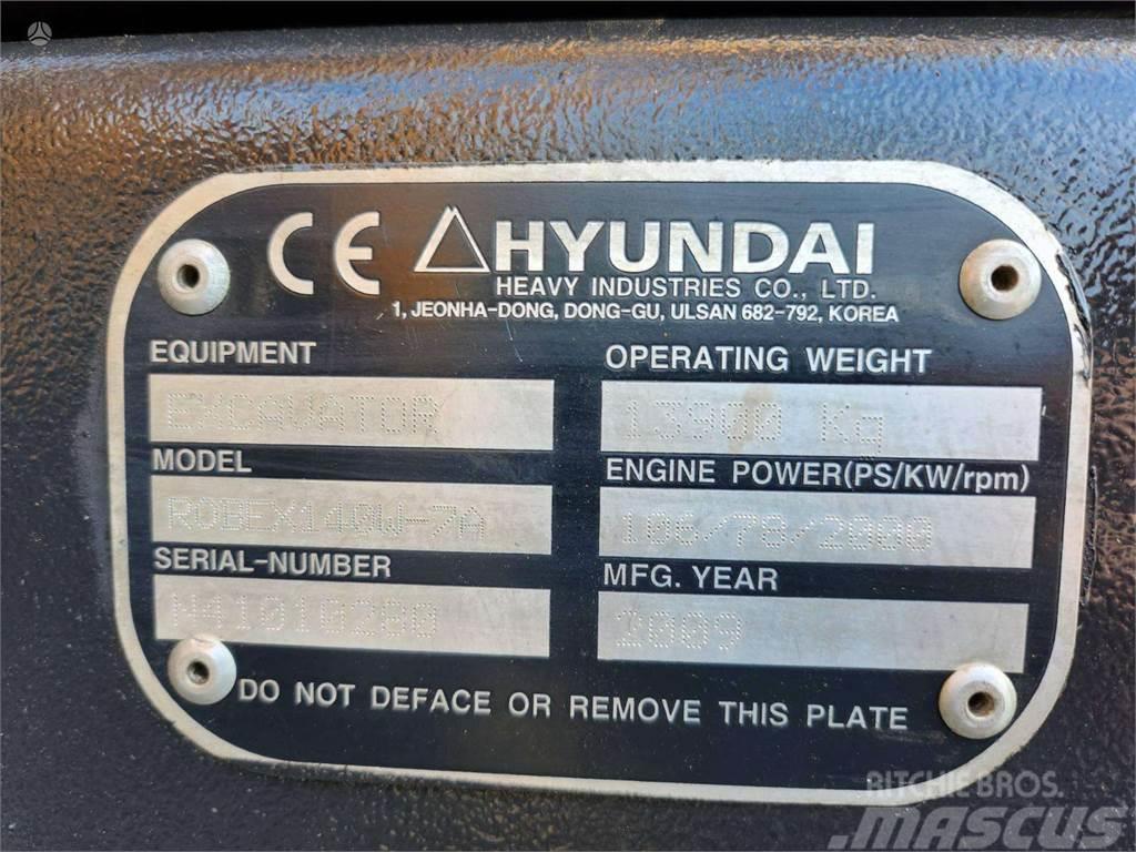 Hyundai Robex 140W-7A ROTOTILTAS + KAU Гусеничні екскаватори