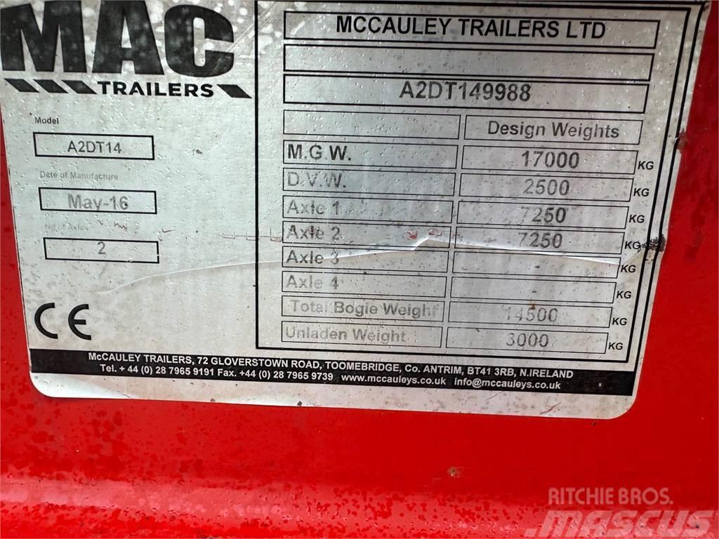  AG McCauley 14 Ton Dump Trailer, Oil & Air Brakes Самосвальні причепи