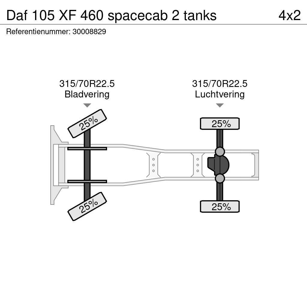 DAF 105 XF 460 spacecab 2 tanks Тягачі