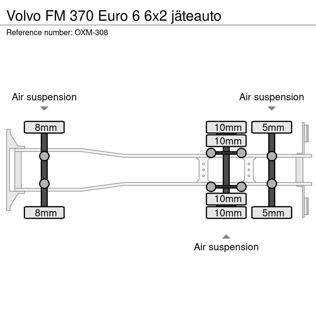 Volvo FM 370 Euro 6 6x2 jäteauto Сміттєвози