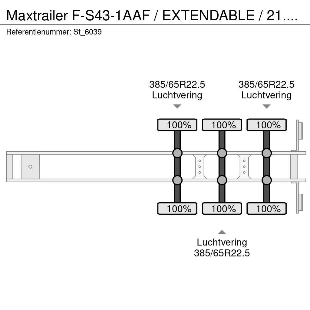 MAX Trailer F-S43-1AAF / EXTENDABLE / 21.10 mtr / TE KOOP - TE Інші напівпричепи