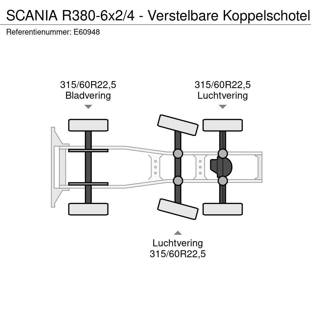 Scania R380-6x2/4 - Verstelbare Koppelschotel Тягачі