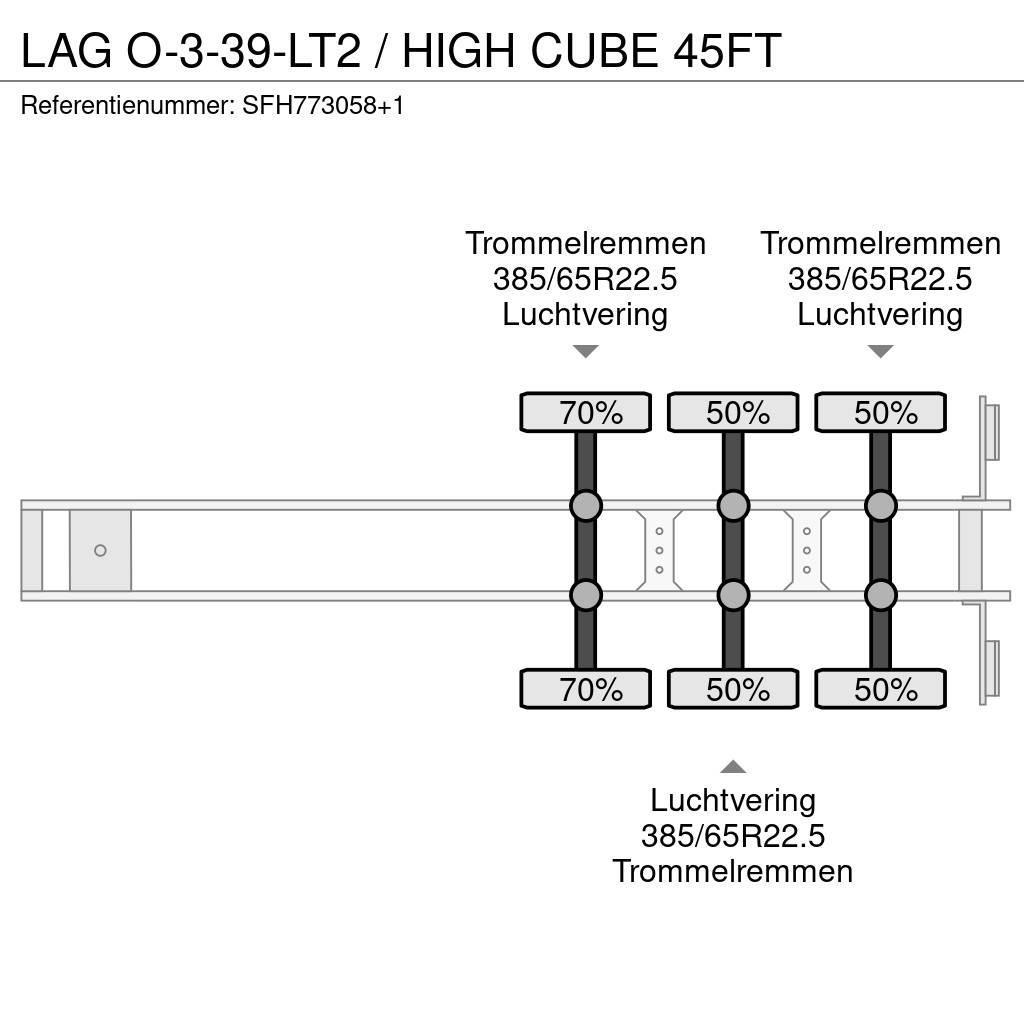 LAG O-3-39-LT2 / HIGH CUBE 45FT Напівпричепи для перевезення контейнерів