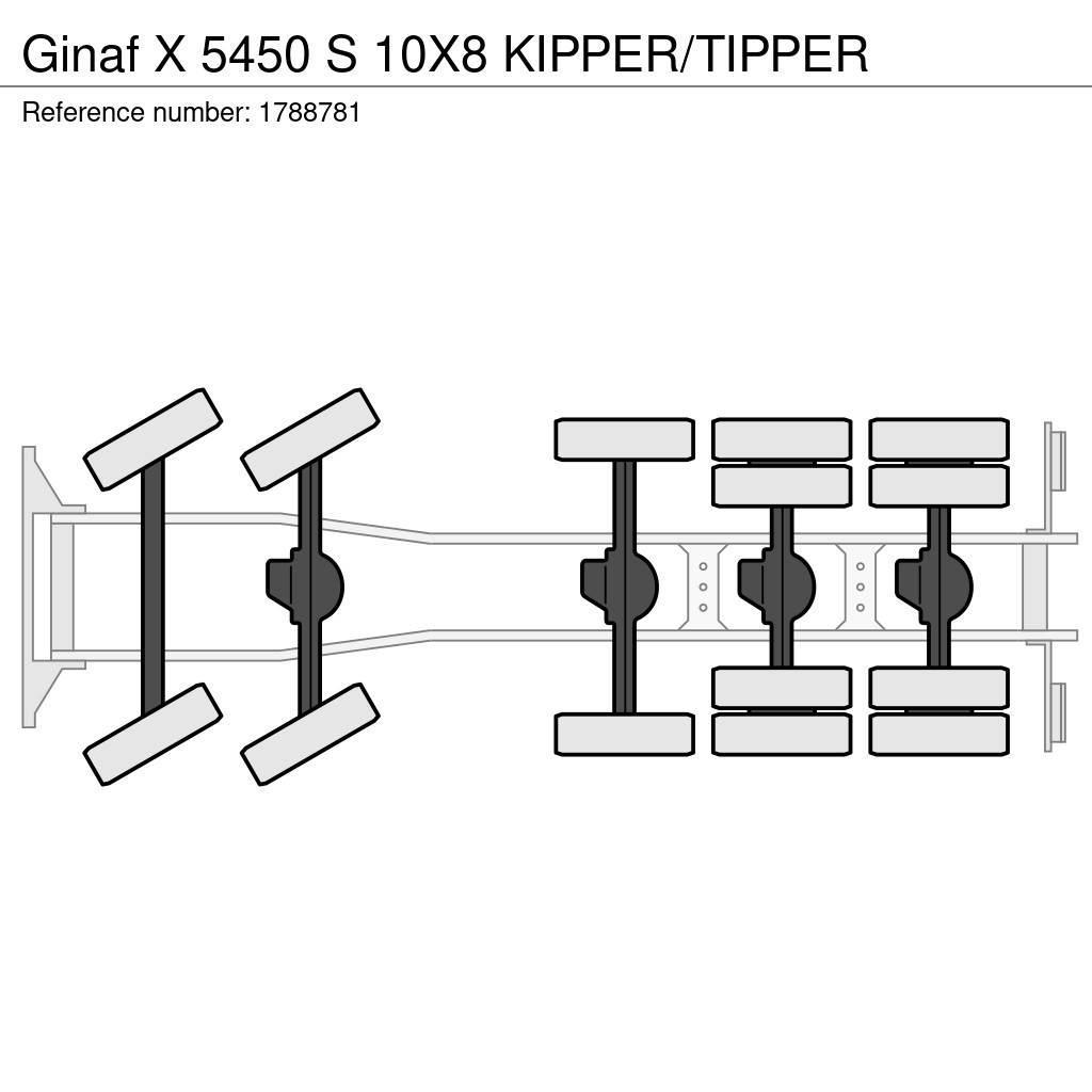 Ginaf X 5450 S 10X8 KIPPER/TIPPER Самоскиди