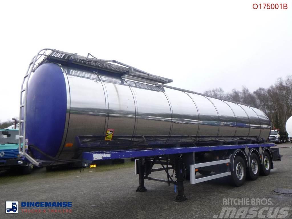 EKW Heavy oil tank inox 32.6 m3 / 1 comp Напівпричепи-автоцистерни