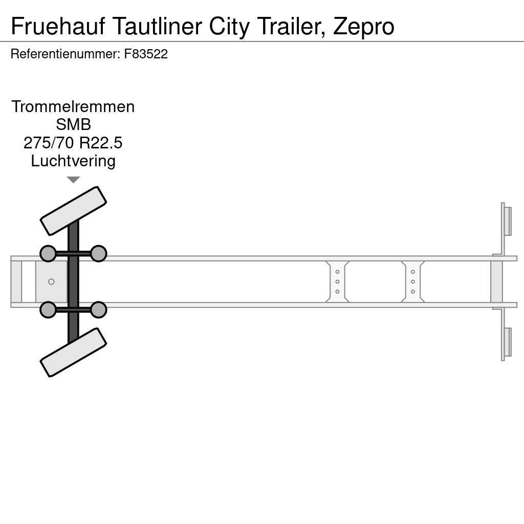 Fruehauf Tautliner City Trailer, Zepro Тентовані напівпричепи