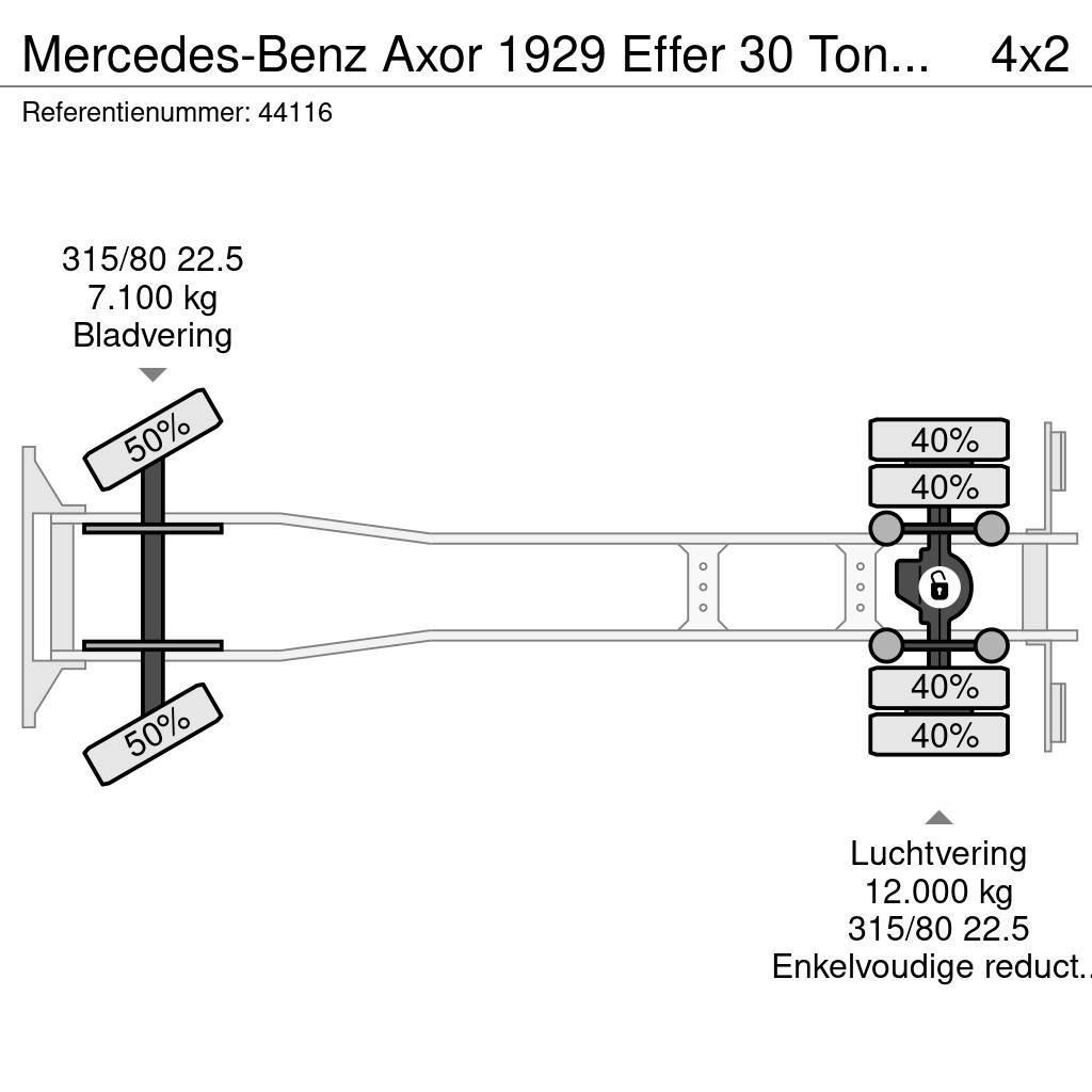 Mercedes-Benz Axor 1929 Effer 30 Tonmeter laadkraan автокрани