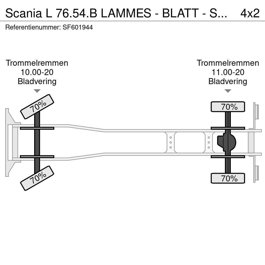 Scania L 76.54.B LAMMES - BLATT - SPRING Вантажівки-платформи/бокове розвантаження