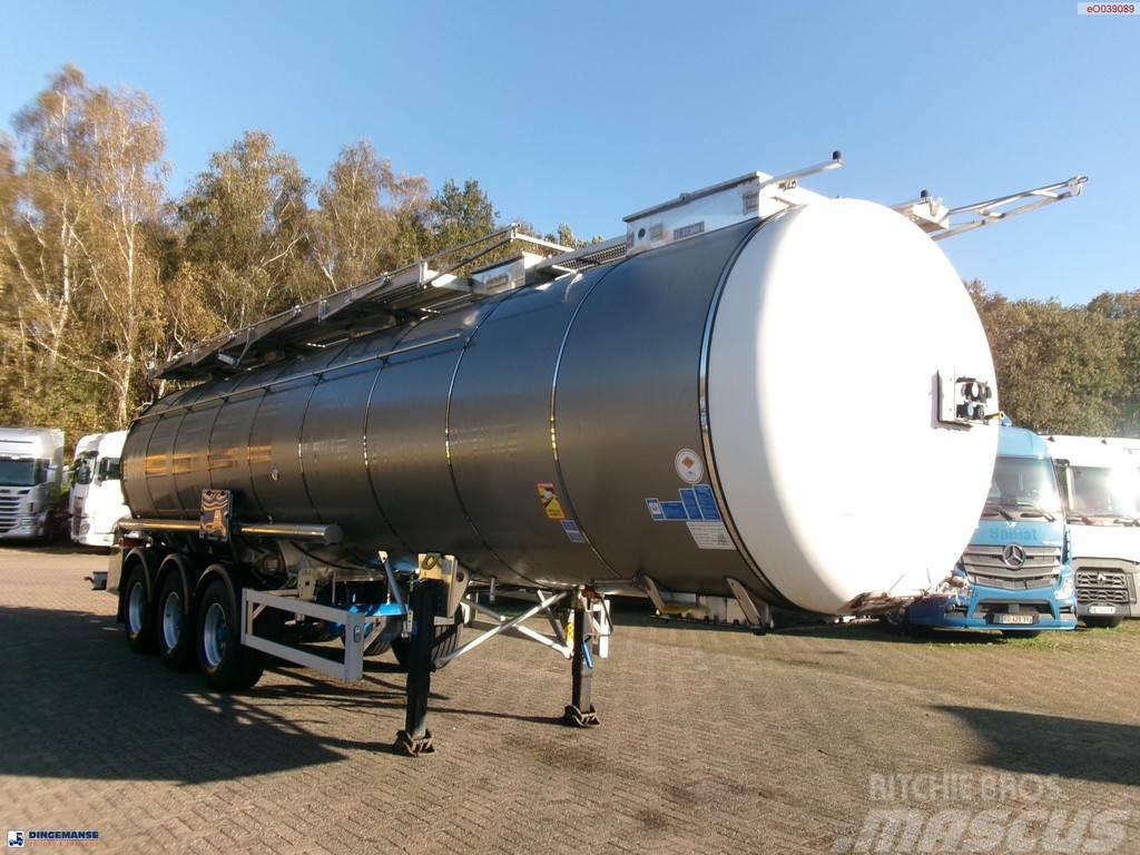 Feldbinder Chemical tank inox 37.5 m3 / 1 comp Напівпричепи-автоцистерни