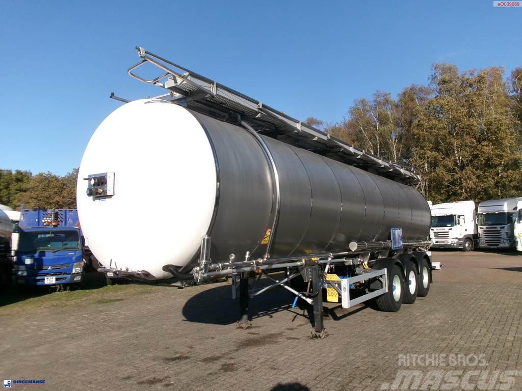 Feldbinder Chemical tank inox 37.5 m3 / 1 comp Напівпричепи-автоцистерни
