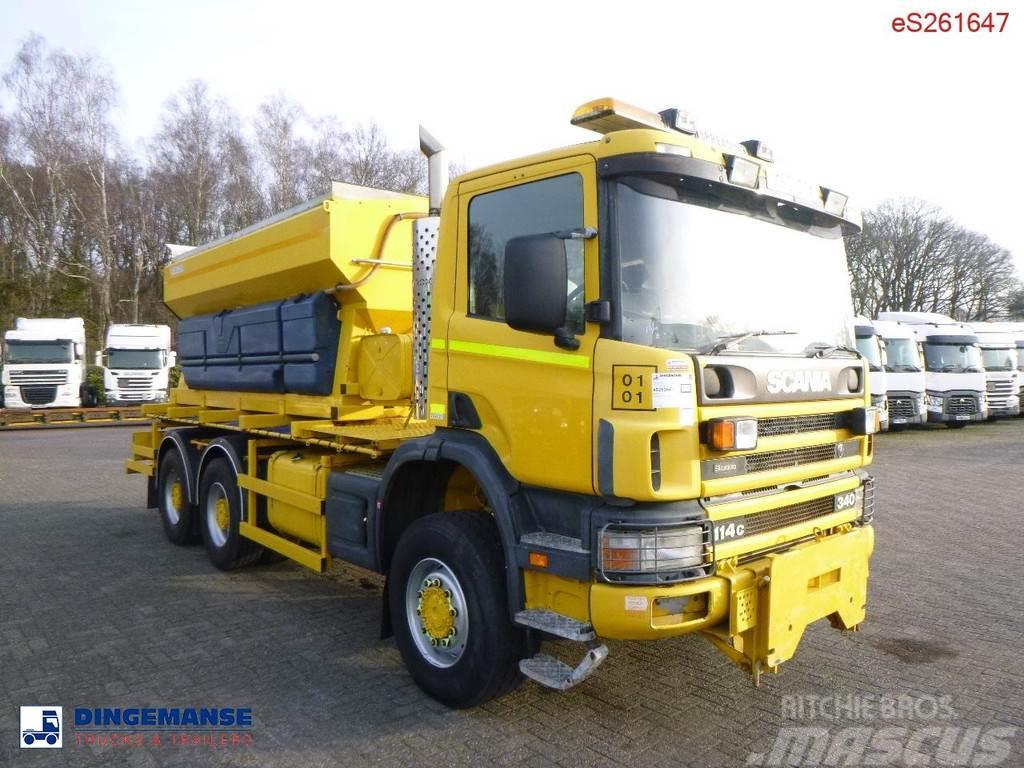 Scania P114-340 CB 6X6 RHD gritter / snow plough Комбі/Вакуумні вантажівки