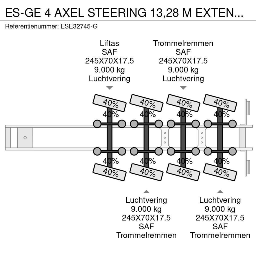 Es-ge 4 AXEL STEERING 13,28 M EXTENDABLE Низькорамні напівпричепи