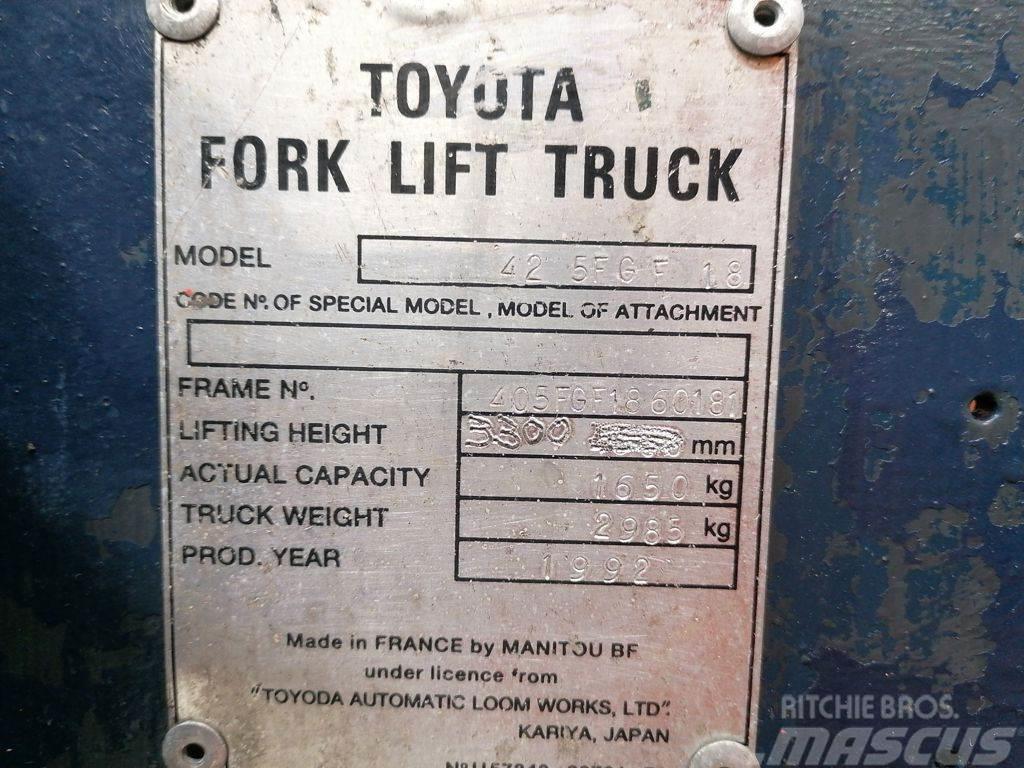 Toyota 42-5FGF18 Газові навантажувачі