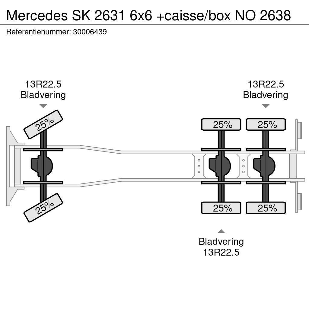 Mercedes-Benz SK 2631 6x6 +caisse/box NO 2638 Автоконтейнеровози