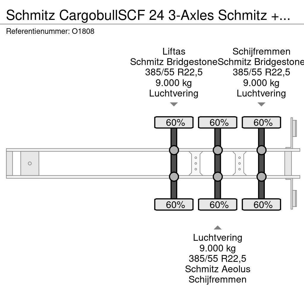 Schmitz Cargobull SCF 24 3-Axles Schmitz + GENSET - Lift-axle - Disc Напівпричепи для перевезення контейнерів