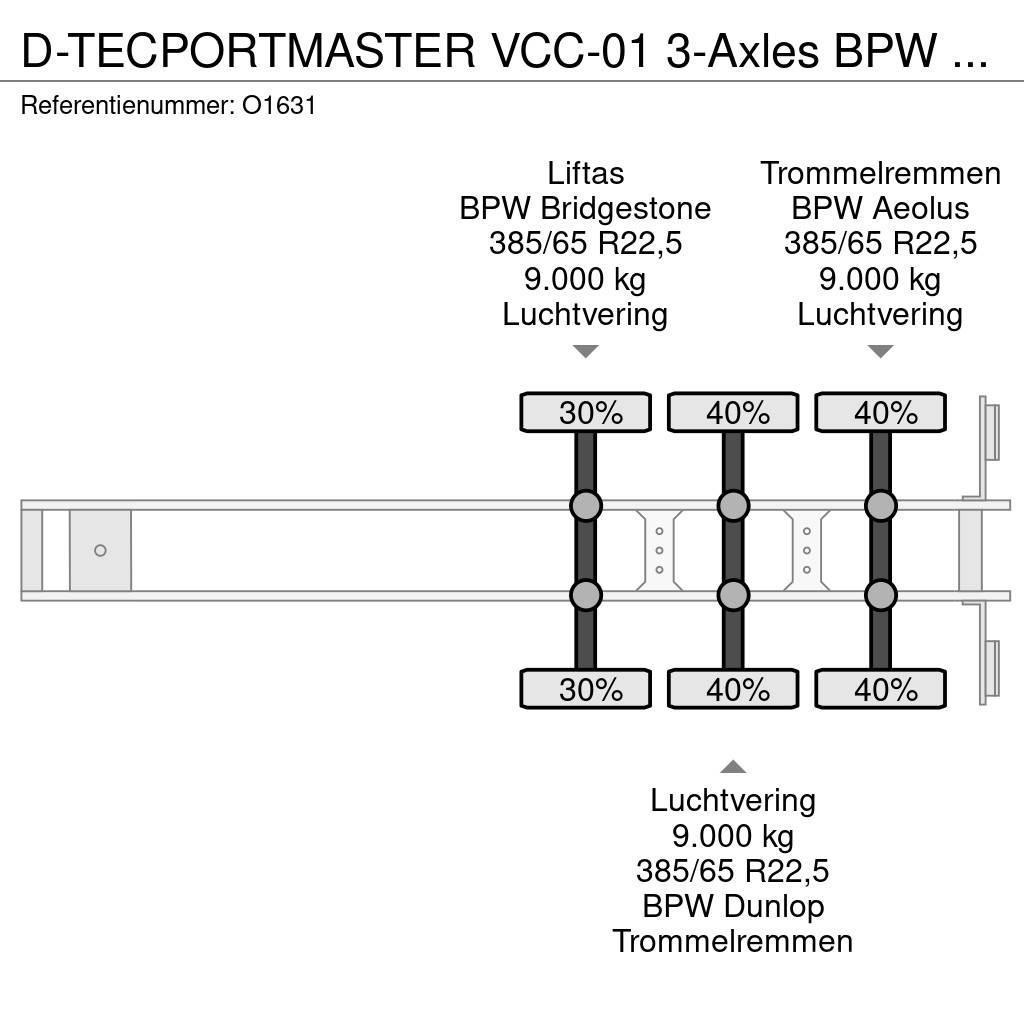 D-tec PORTMASTER VCC-01 3-Axles BPW - Drumbrakes - Lift- Напівпричепи для перевезення контейнерів
