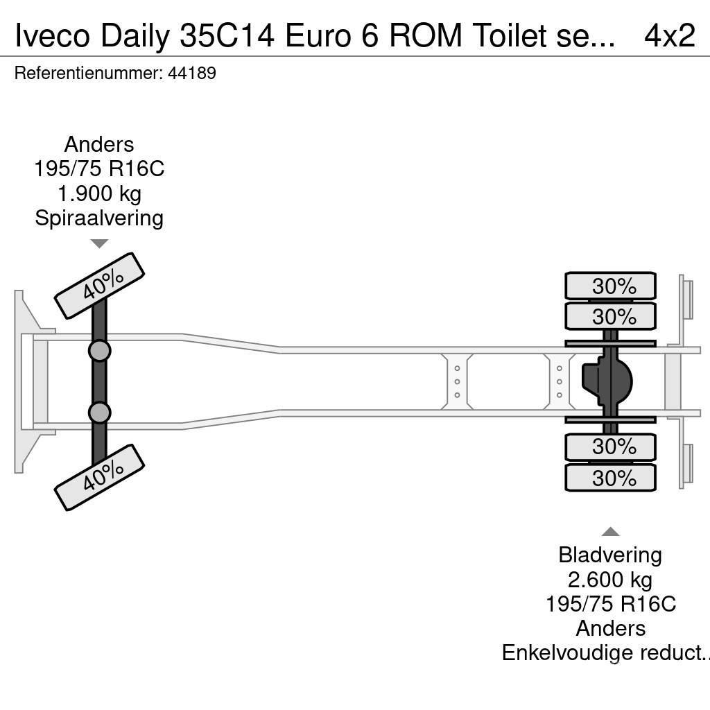 Iveco Daily 35C14 Euro 6 ROM Toilet servicewagen Комбі/Вакуумні вантажівки