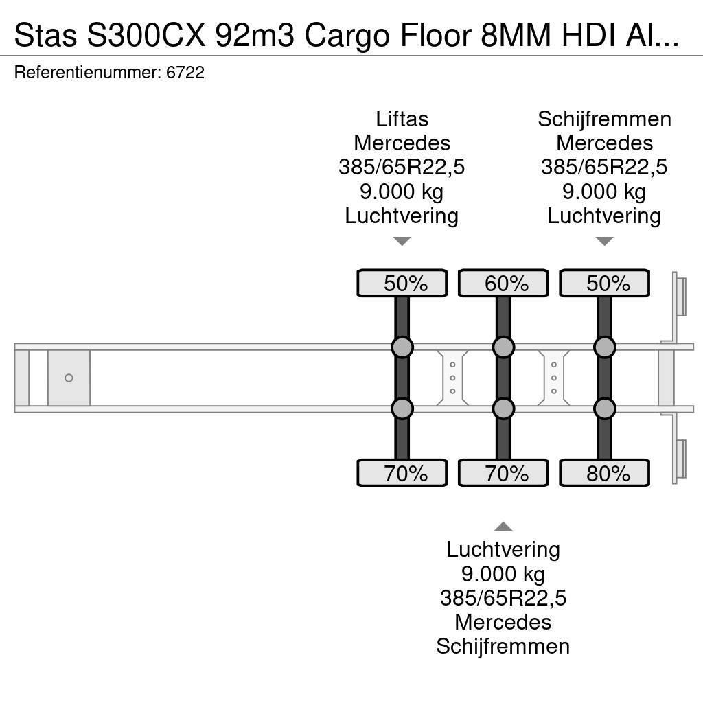 Stas S300CX 92m3 Cargo Floor 8MM HDI Alcoa's Liftachse Напівпричепи з рухомою підлогою