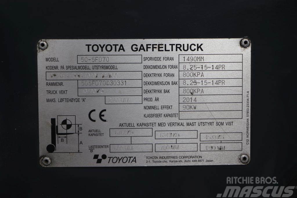 Toyota 50-5FD70 Дизельні навантажувачі
