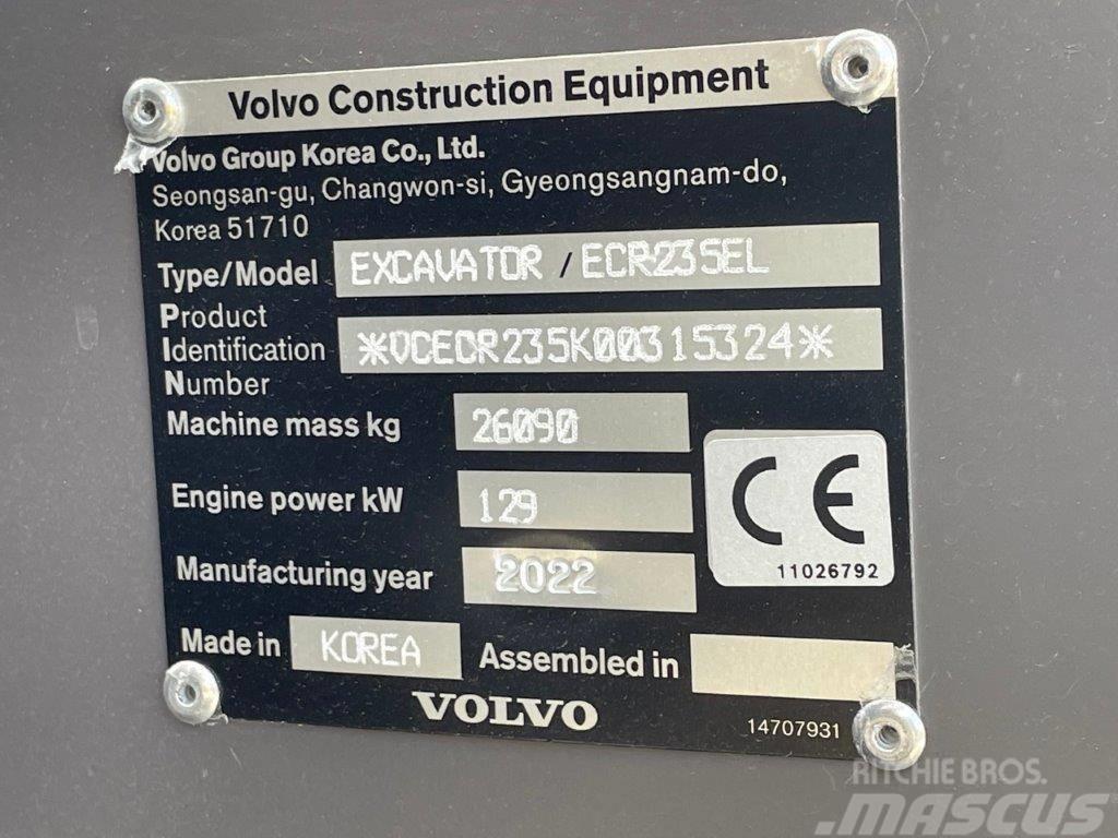 Volvo ECR235EL Гусеничні екскаватори
