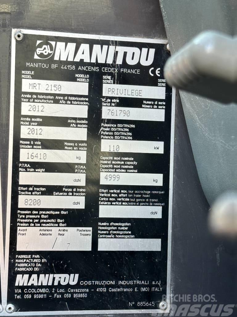 Manitou MRT 2150 Privilege Telescopic.hr Телескопічні навантажувачі