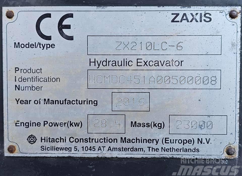 Hitachi ZX 210 LC-6 Гусеничні екскаватори