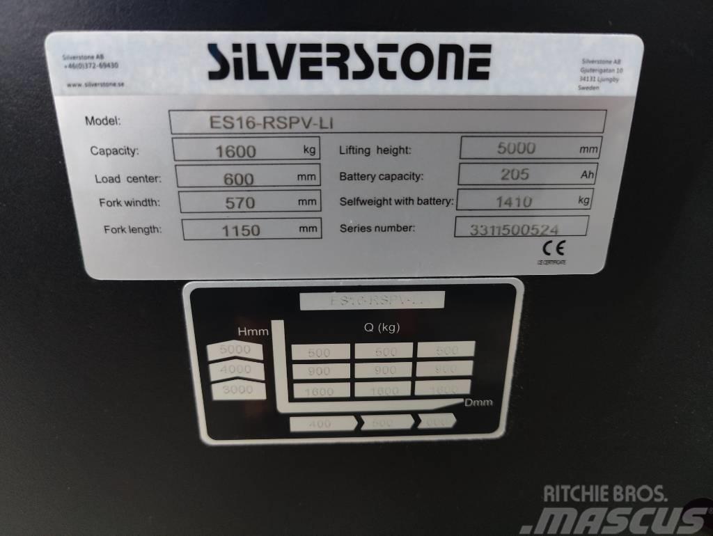 Silverstone ES16-RSPVLI-5000 LI-ION AKULLA, TARJOUS! Самохідні електроштабелери