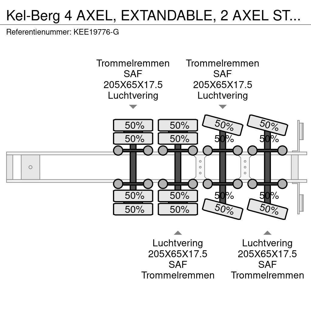 Kel-Berg 4 AXEL, EXTANDABLE, 2 AXEL STEERING Низькорамні напівпричепи