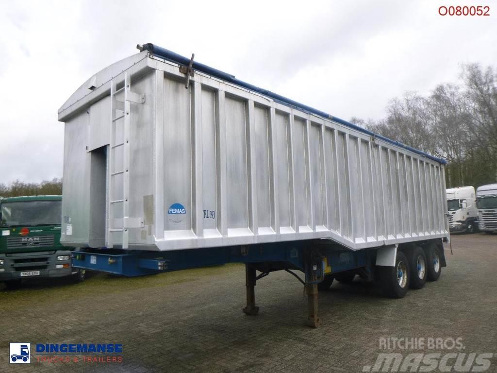 United TRAILERS Tipper trailer alu 52 m3 + tarpaulin Напівпричепи-самоскиди