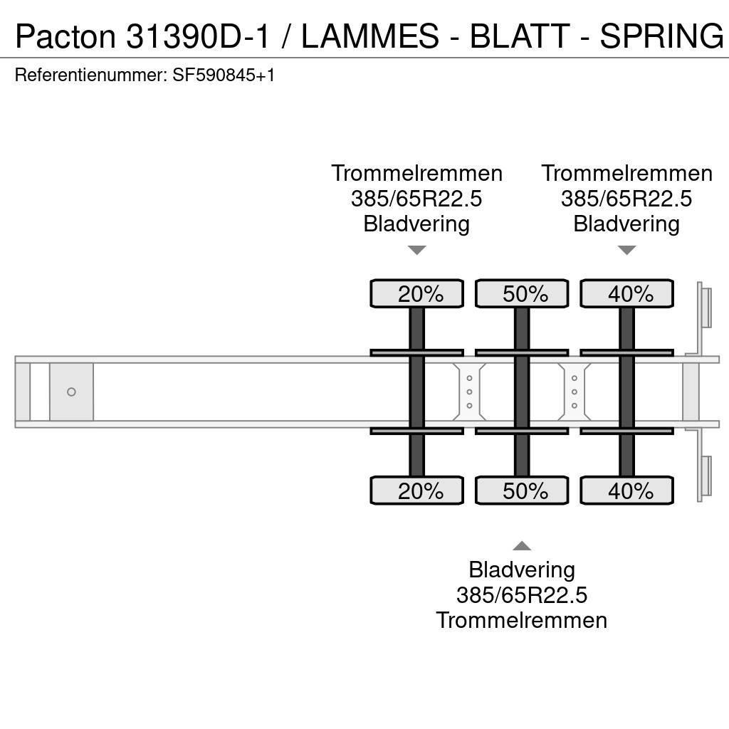 Pacton 31390D-1 / LAMMES - BLATT - SPRING Напівпричепи-платформи/бічне розвантаження