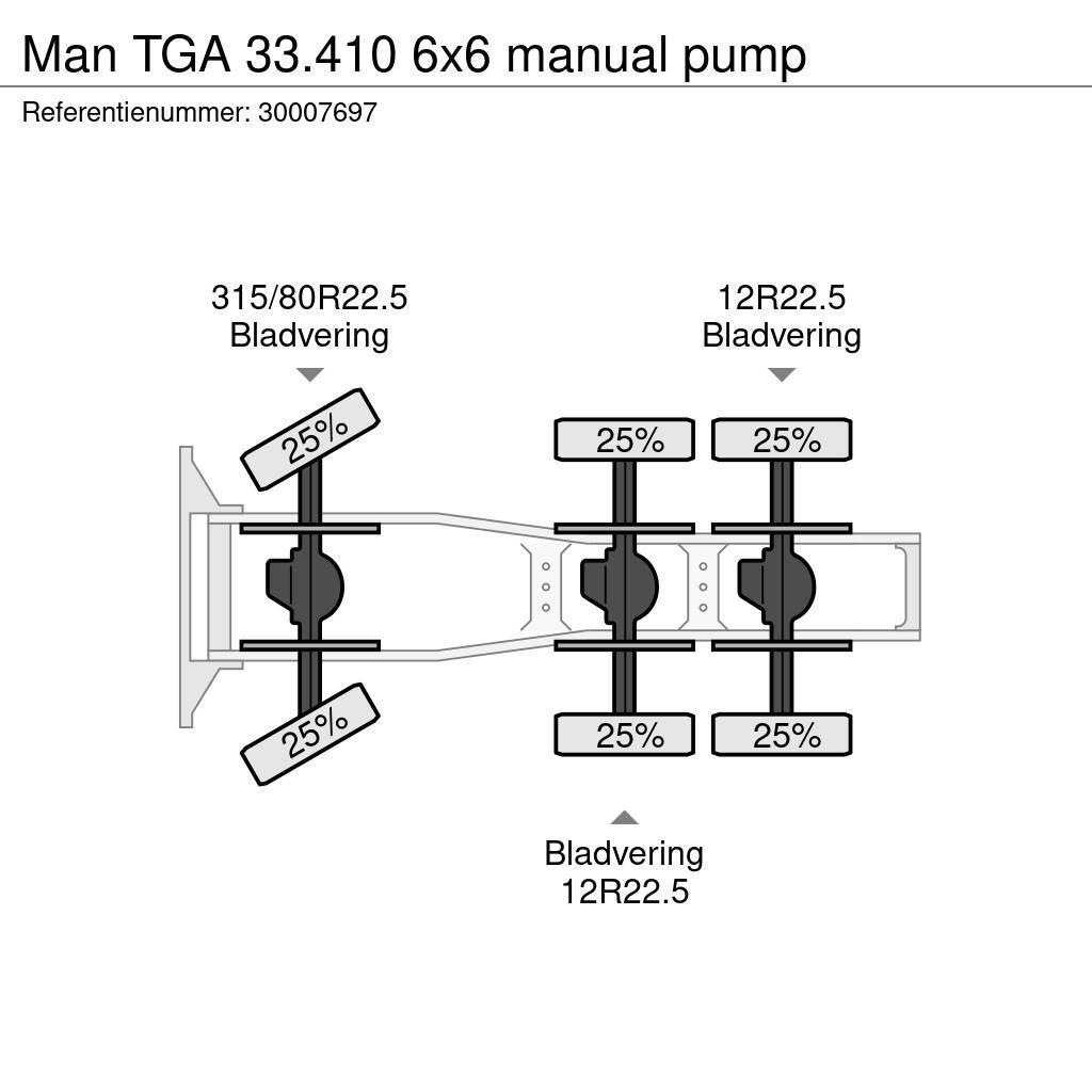 MAN TGA 33.410 6x6 manual pump Тягачі
