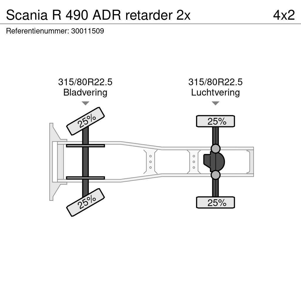 Scania R 490 ADR retarder 2x Тягачі