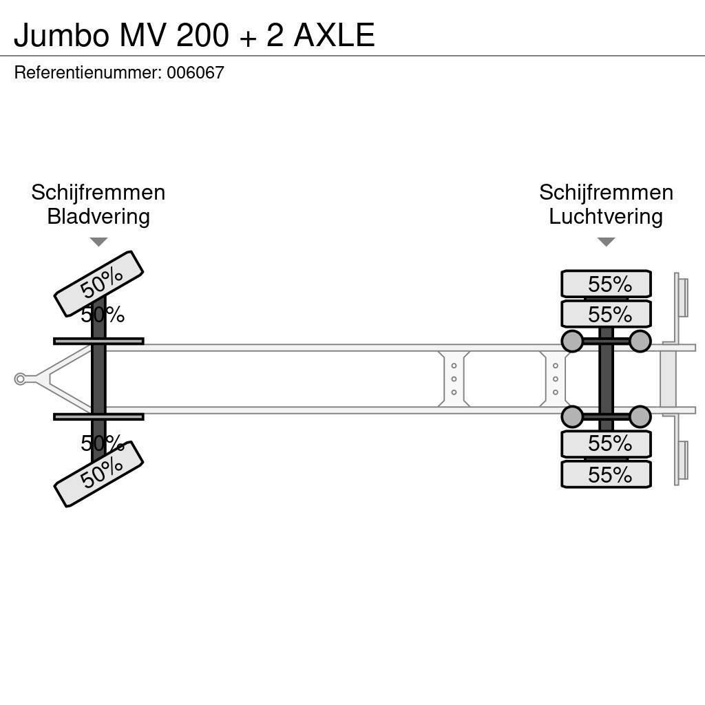 Jumbo MV 200 + 2 AXLE Тентовані причепи