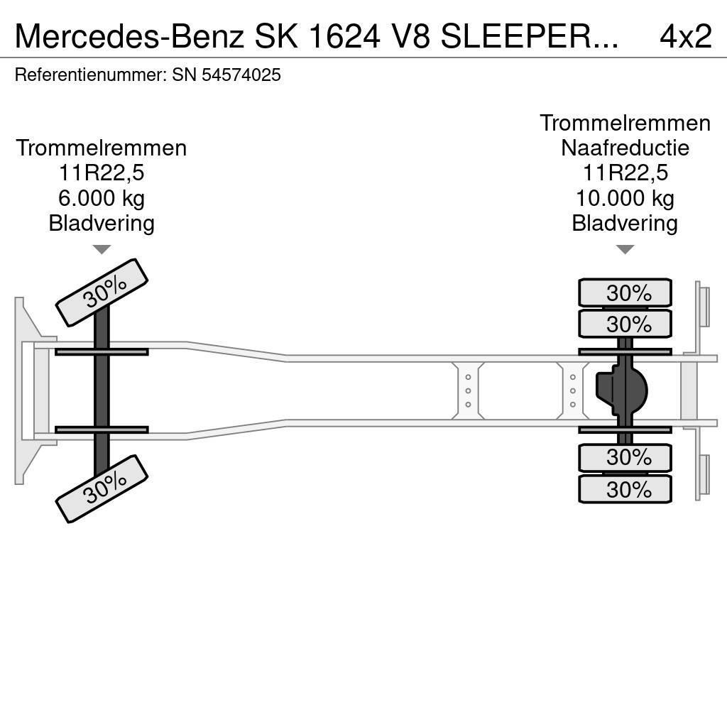 Mercedes-Benz SK 1624 V8 SLEEPERCAB WITH OPEN BOX (ZF-MANUAL GEA Вантажівки-платформи/бокове розвантаження