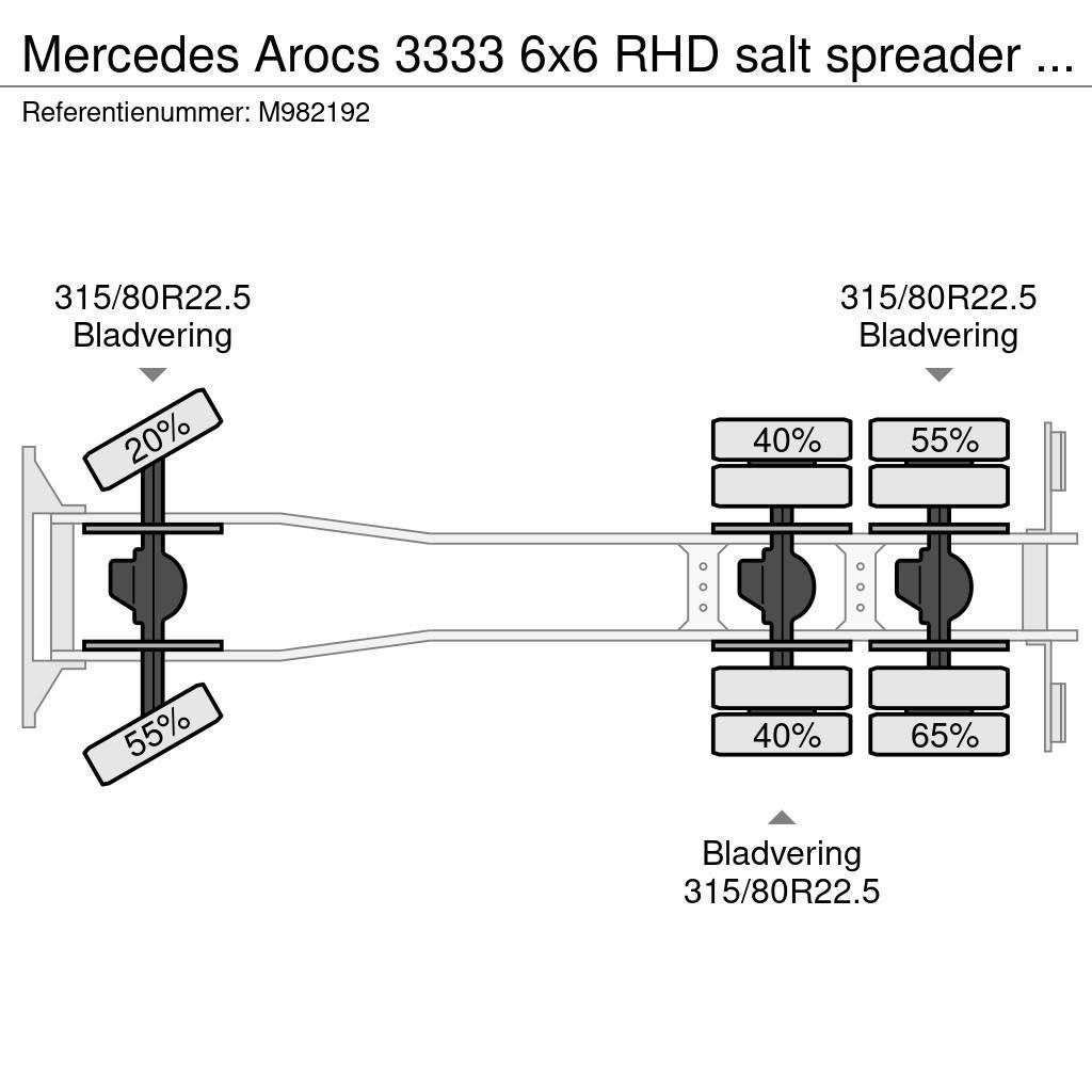 Mercedes-Benz Arocs 3333 6x6 RHD salt spreader / gritter Комбі/Вакуумні вантажівки