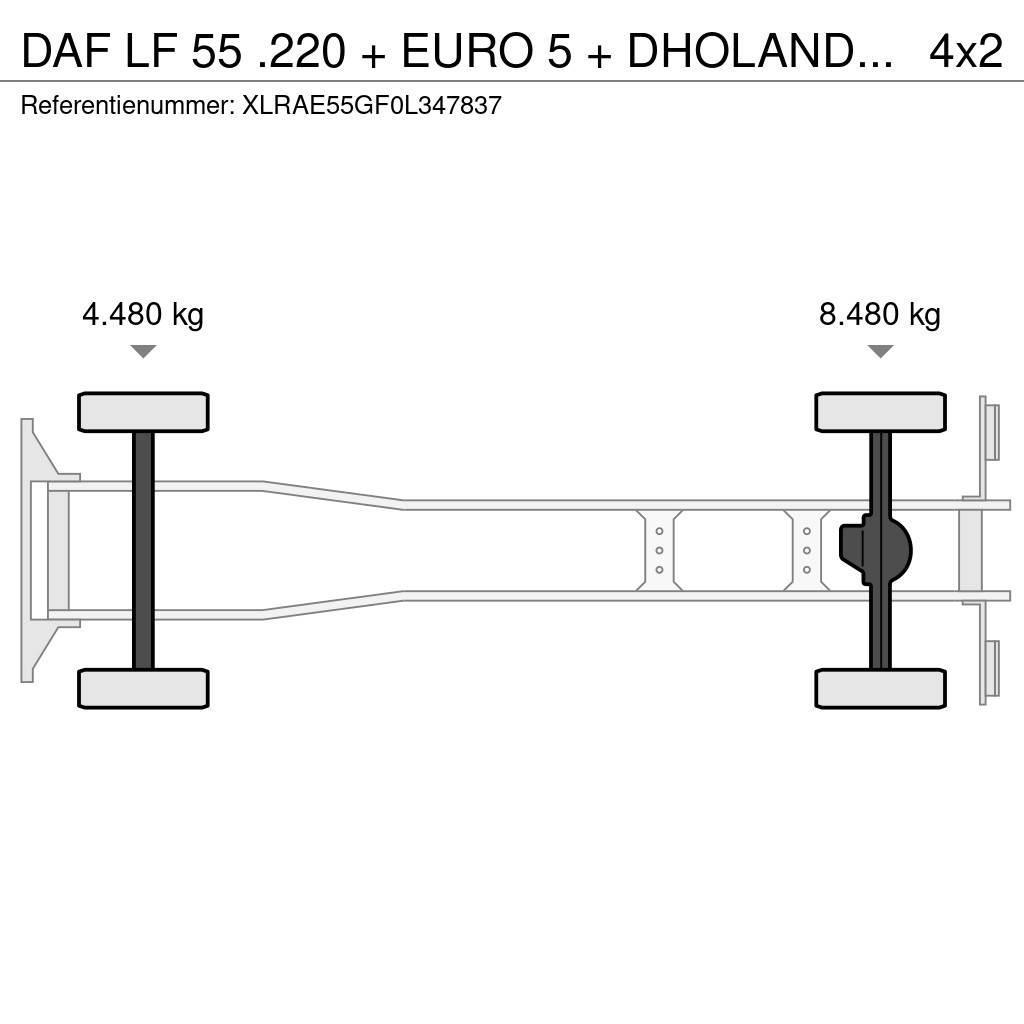 DAF LF 55 .220 + EURO 5 + DHOLANDIA LIFT 12T Шасі з кабіною