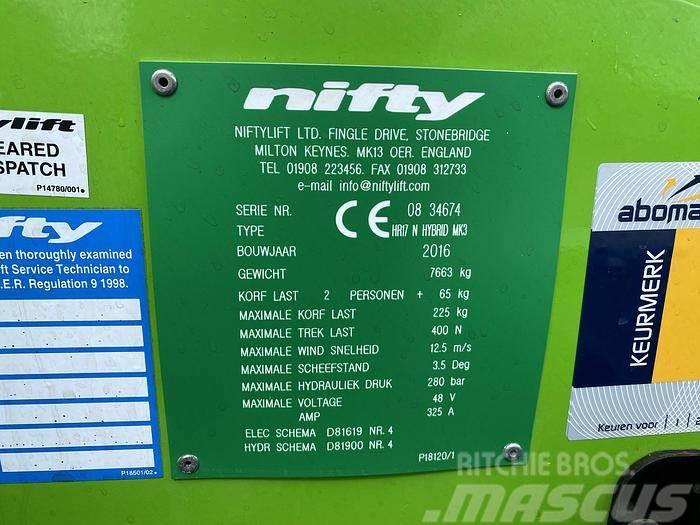 Niftylift HR17N Hybrid, hoogwerker, 17 meter Інші підйомники і платформи