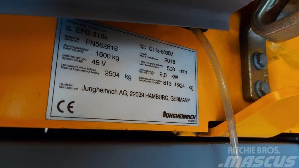 Jungheinrich EFG 216 K // SS // ZV // Duplex // HH 5000mm Електронавантажувачі