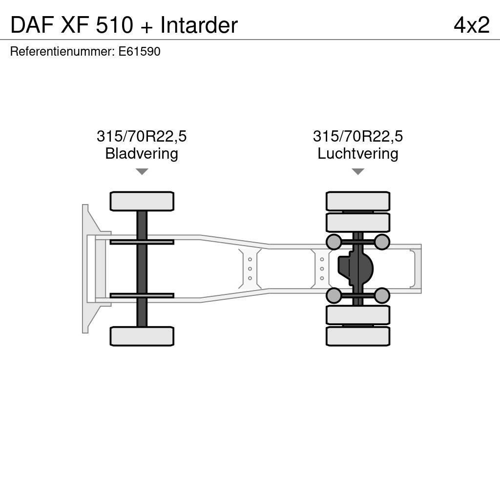 DAF XF 510 + Intarder Тягачі