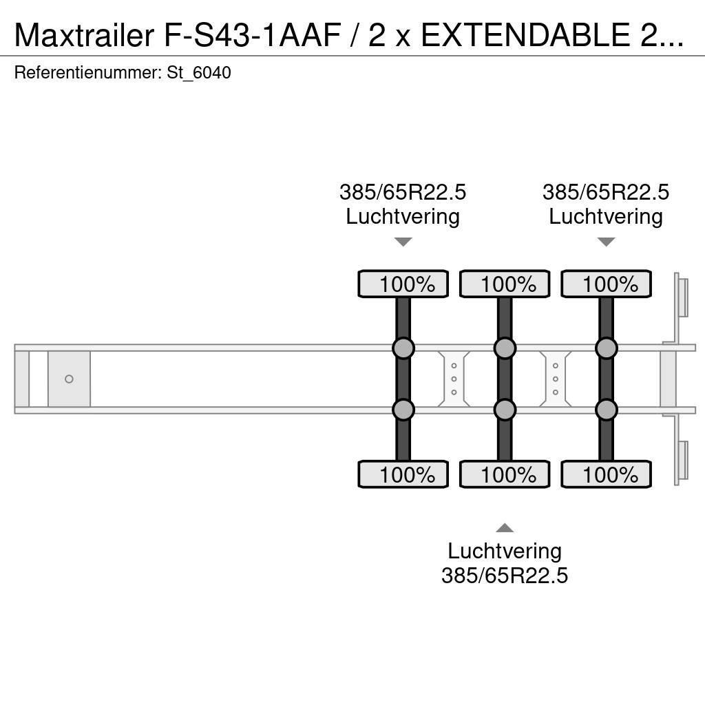 MAX Trailer F-S43-1AAF / 2 x EXTENDABLE 29.3 mtr / TE KOOP - T Інші напівпричепи
